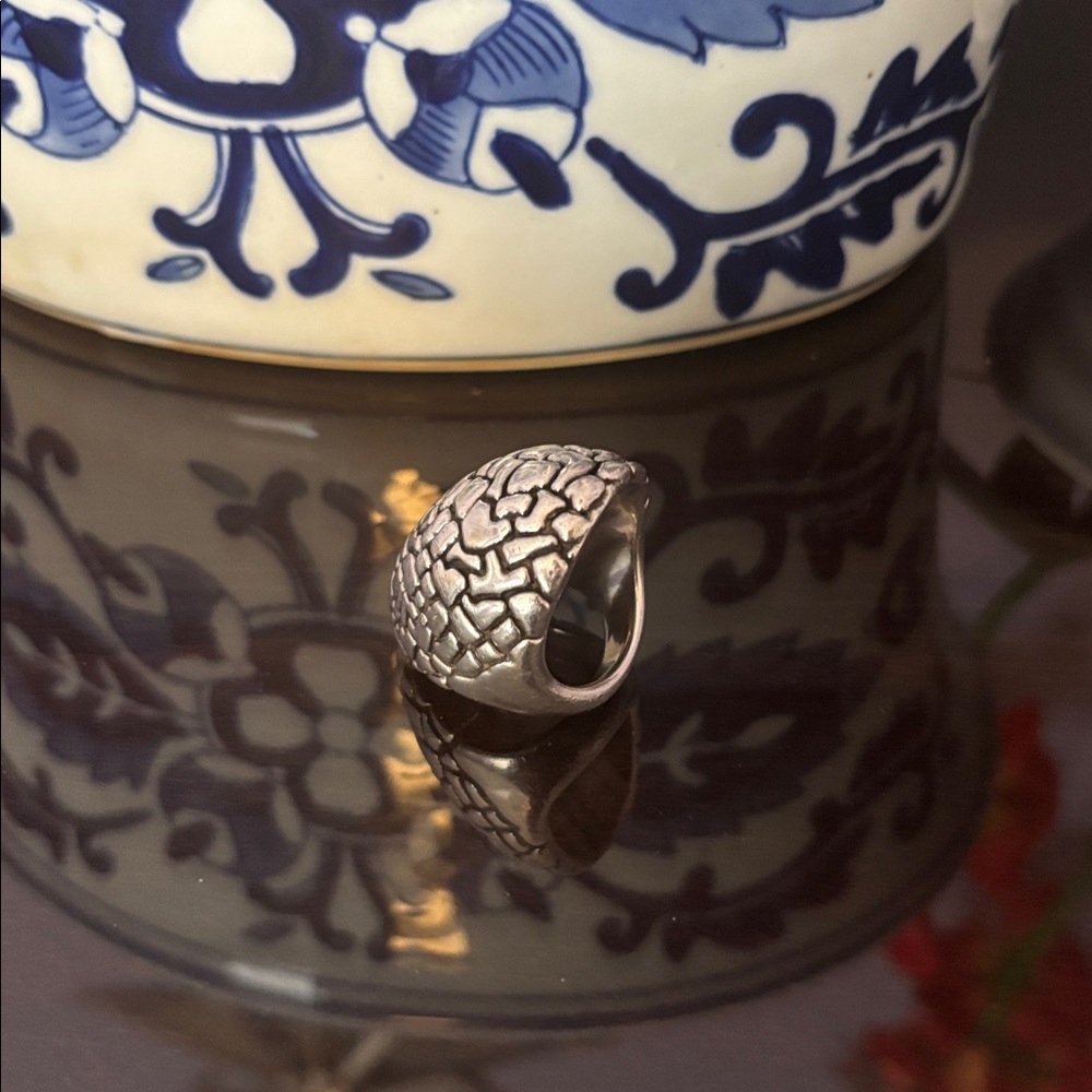 Stunning Sterling Silver Cobblestone Ring! - Picture 5 of 7